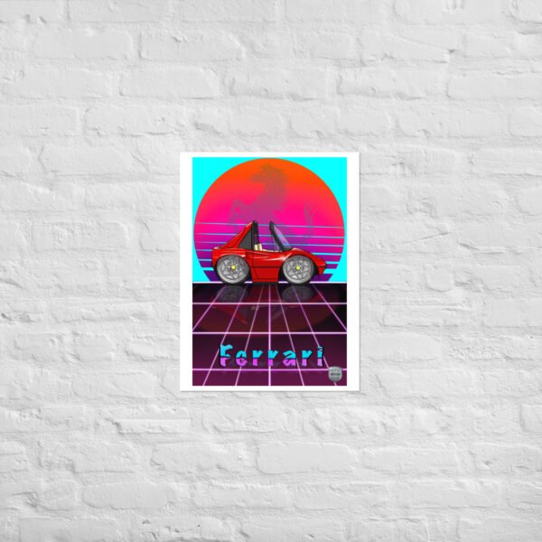 Retro 80s Ferrari Poster - Image 5