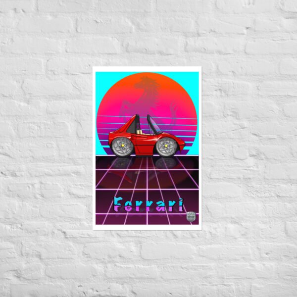 Retro 80s Ferrari Poster - Image 6